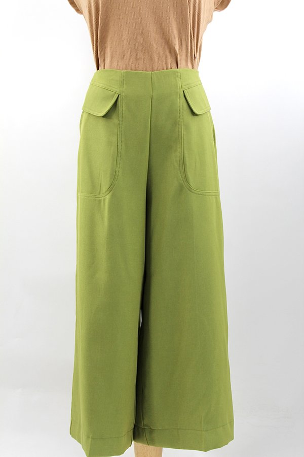KANE SOLID WIDE-LEG WITH POCKET PANTS