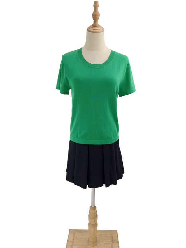 SAMIA SHORT SLEEVE KNIT TOP (V-KS30532)