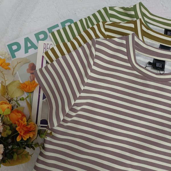 ALIYA SHORT SLEEVE WITH STRIPED T SHRT