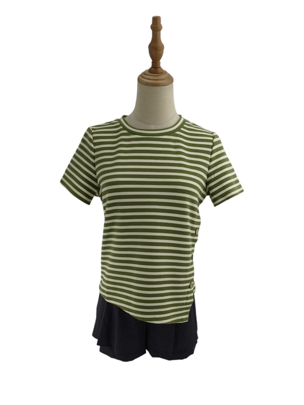 ALIYA SHORT SLEEVE WITH STRIPED T SHRT