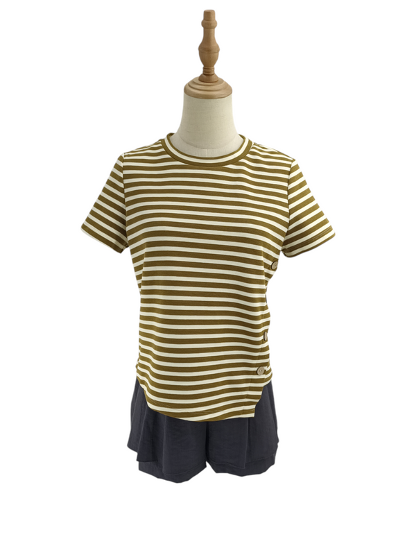 ALIYA SHORT SLEEVE WITH STRIPED T SHRT