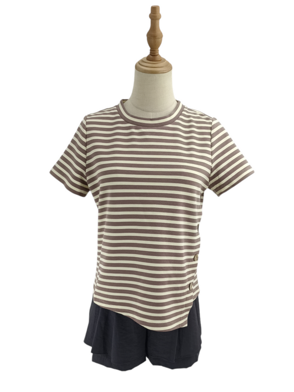 ALIYA SHORT SLEEVE WITH STRIPED T SHRT