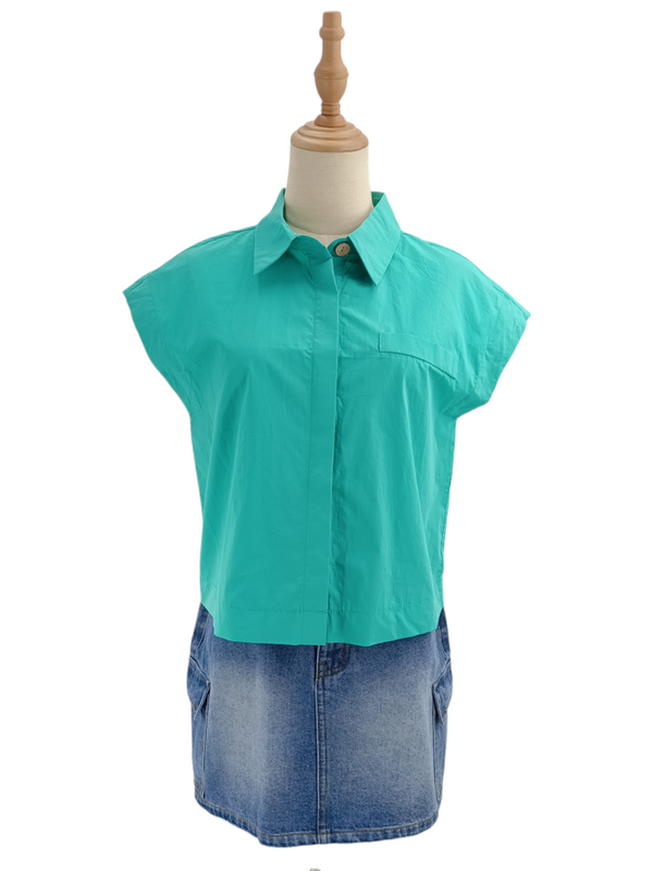 AURORA CAP SLEEVE BLOUSE