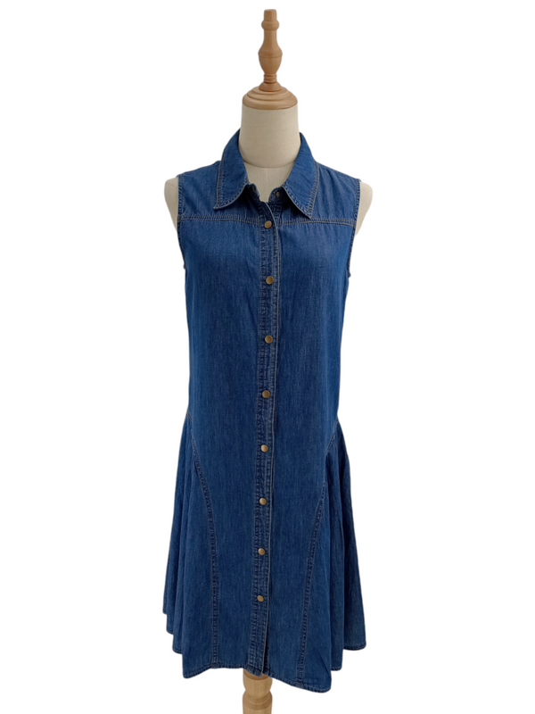 KELSIE DENIM SLEEVELESS DRESS