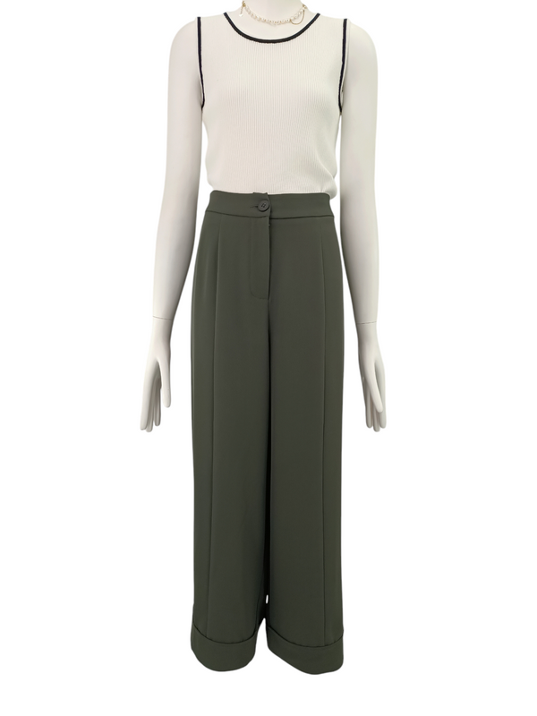 CASEY SOLID COLOR CROPPED PANT