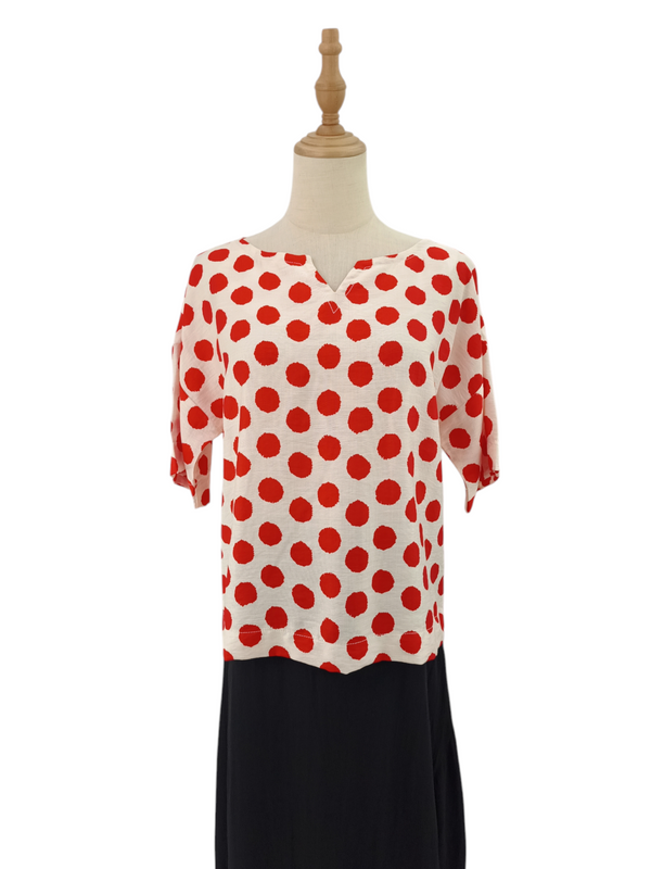 EMMY POLKA DOTS SHORT SLEEVE BLOUSE