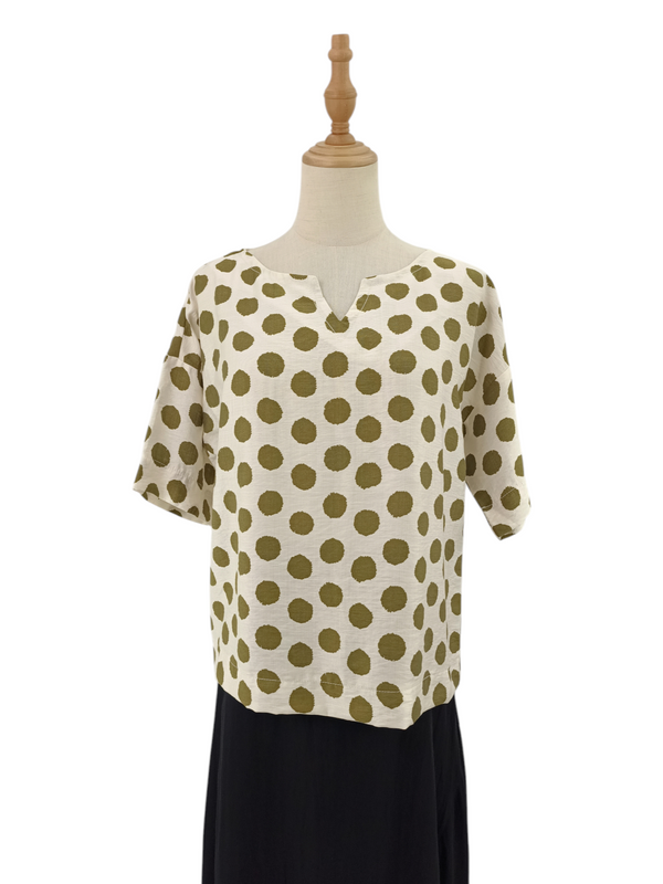 EMMY POLKA DOTS SHORT SLEEVE BLOUSE