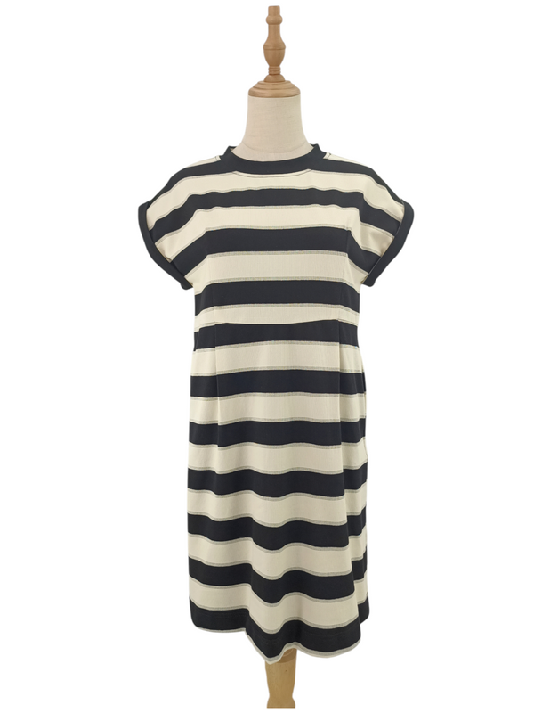 NINA STRIPED T SHIRT DRESS