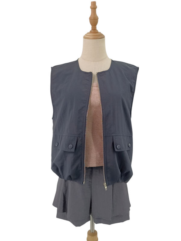 JUDE SOLID BLOUSE VEST