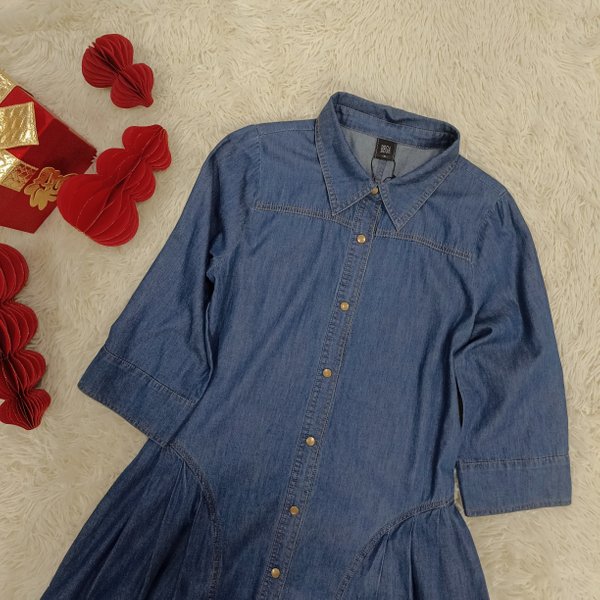 CINDY LONG SLEEVE DENIM DRESS