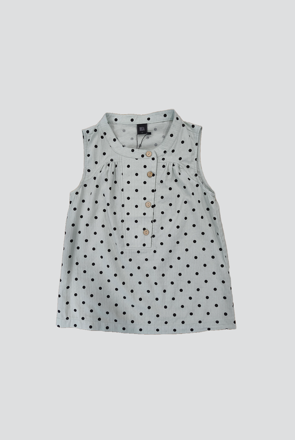 Lulu Polka Dot Button Blouse