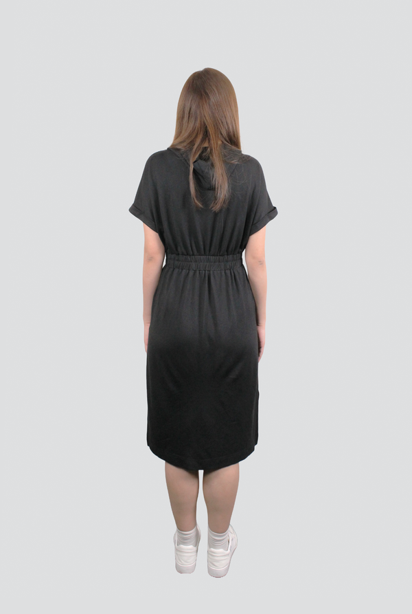Chelsea Zip-Front Casual Midi Dress