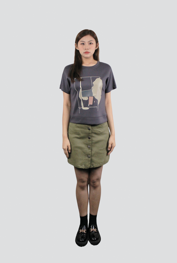 SERENA ABSTRACT PRINTED TOP (V-TS47354)