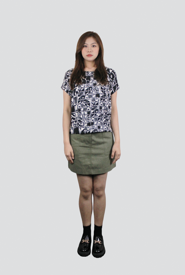 Soraya Abstract Print Tee