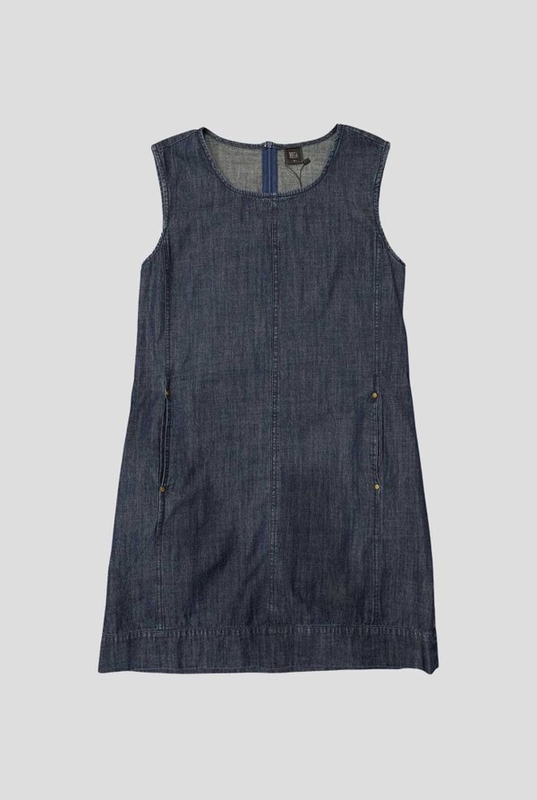 OLIVIA SLEEVELESS DENIM DRESS