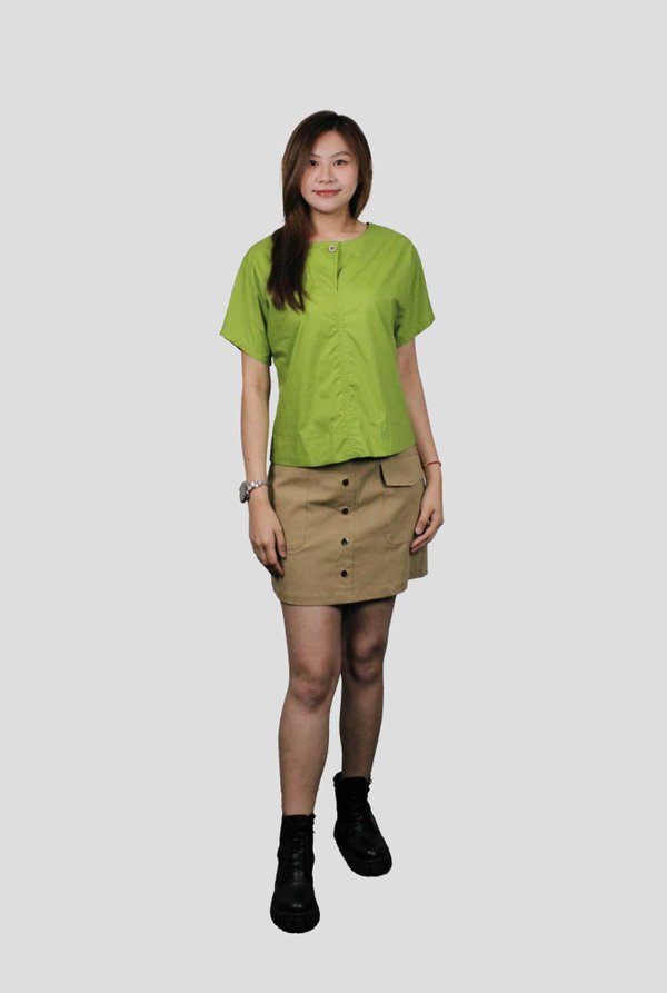Willie Single Button Cotton Blouse