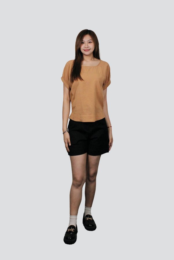 Beatrix Curved Hem Cotton Top