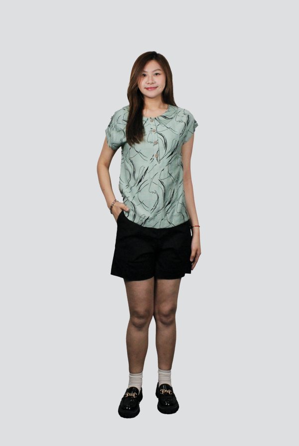 Armaan Pattern Short Sleeve Top