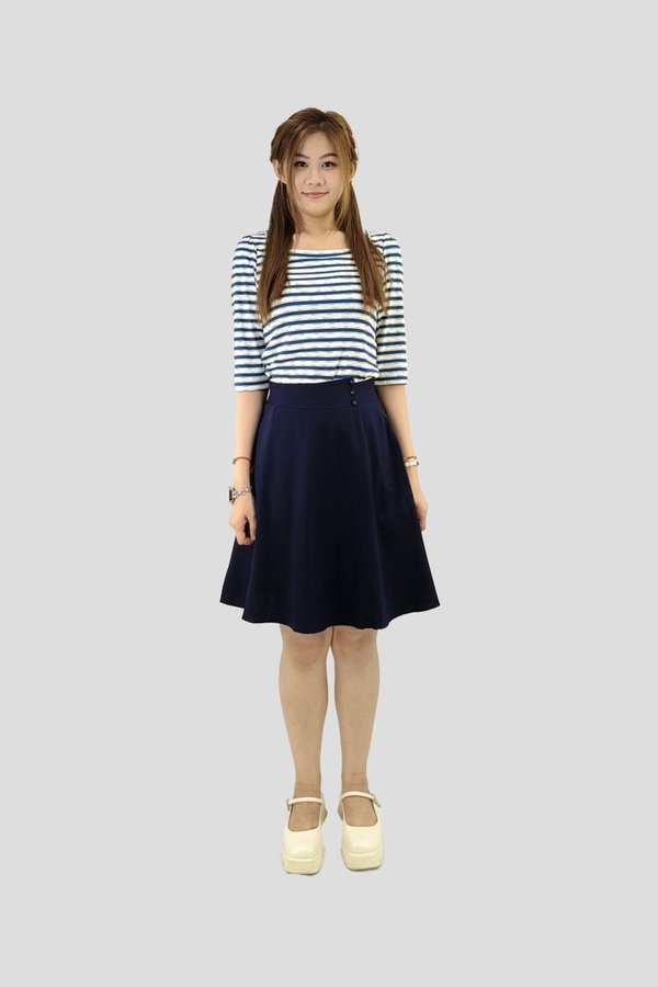 Tess Square Neck Stripe Top