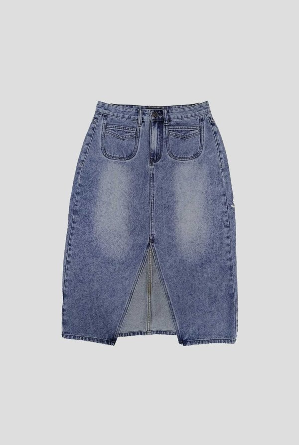 Freya Split Hem Jean Skirt
