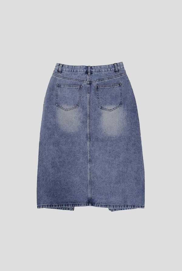 Freya Split Hem Jean Skirt