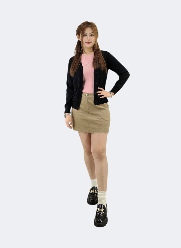 CADE CLASSICE V-NECK KNIT CARDIGAN