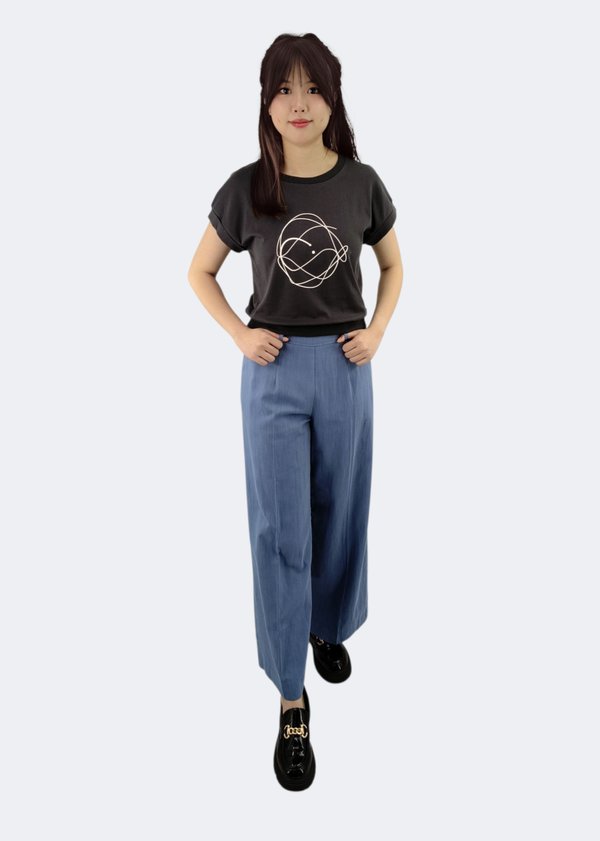 JOEL ABSTRACT GRAPHIC CROP TEE