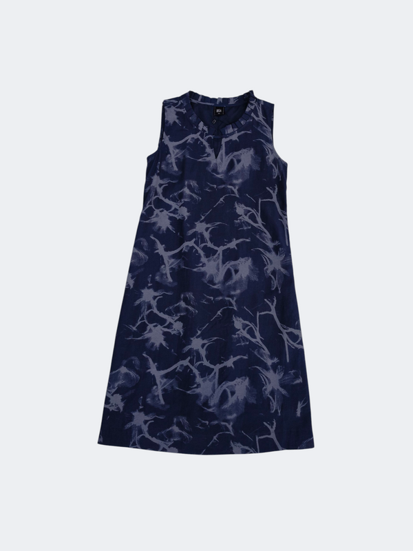 CLAIRE ABSTRACT FLORAL PRINT DRESS
