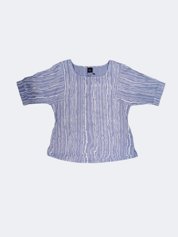 JOSE WAVE STRIPE LOOSE BLOUSE