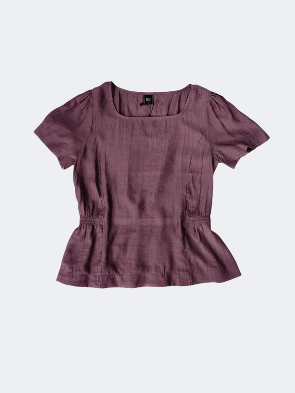 SANA SQUARE NECK SMOCKED WAIST BLOUSE