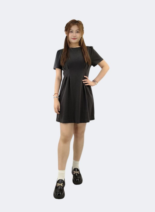 KYLIE STRUCTURED PLEATED DRESS