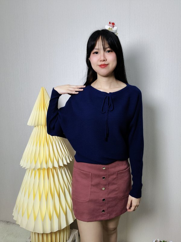 ERICA SOFT KNIT RIBBON SWEATER