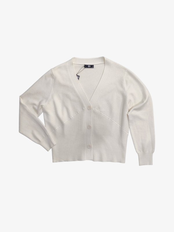 CHAYA V-NECK TEXTURED KNIT CARDIGAN