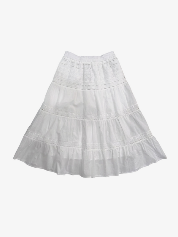 ALLISA BOHO COTTON LAYERED SKIRT