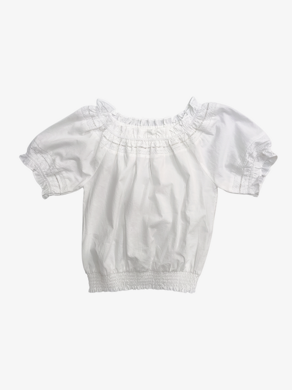 RORY BREEZE LACE RUCHED BLOUSE