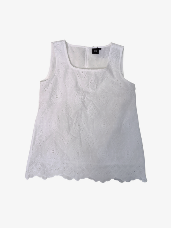 NANA SLEEVELESS EMBROIDERED SQUARE NECK TOP (BV75813)