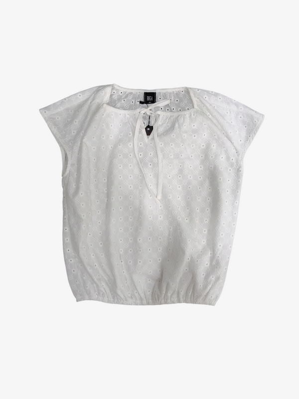 ERIN EMBROIDERED EYELET BLOUSE