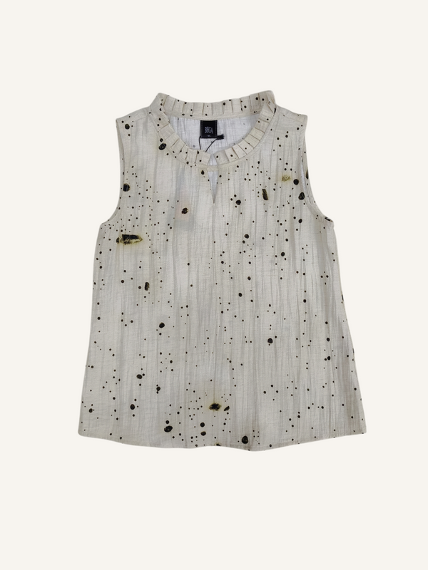 JAN SPECKLED PRINT SLEEVELESS TOP