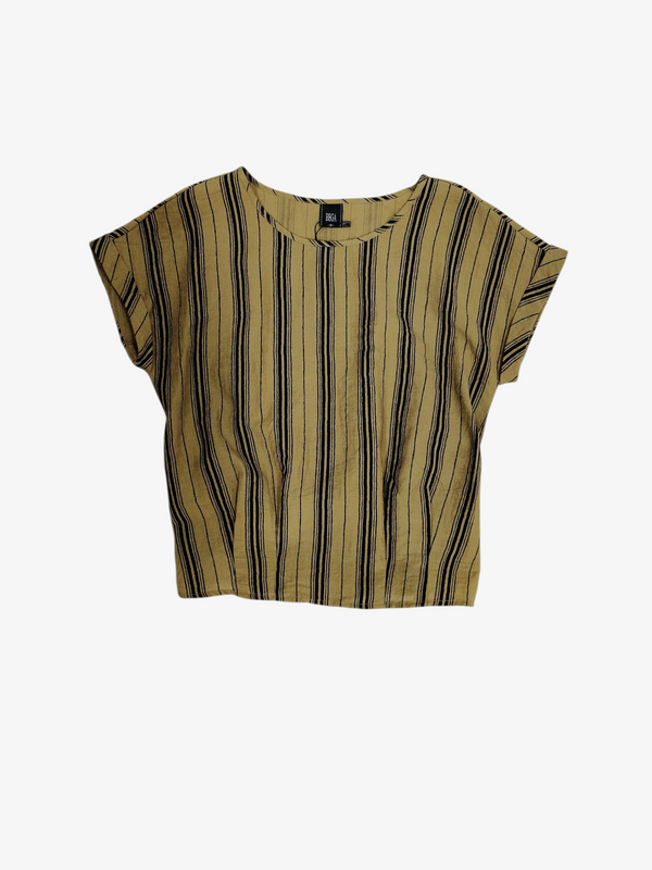 LEA STRIPED LINEN CASUAL TOP
