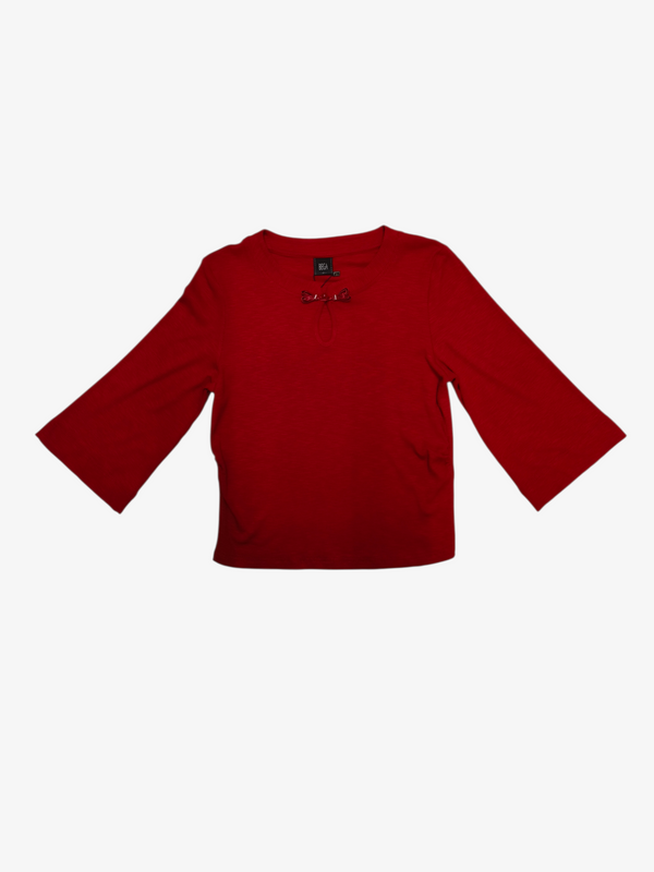 SHAYLA ORIENTAL KNOT TOP (TB47467)