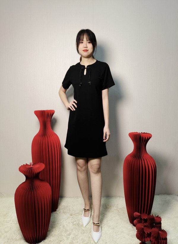 ZANE LUCKY KNOT CHEONGSAM-INSPIRED DRESS (TDRS47456)