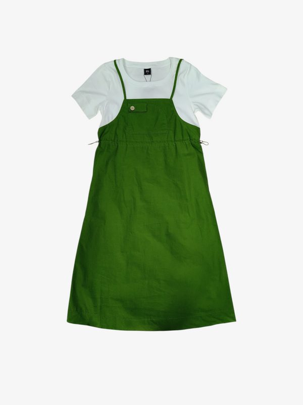 RORY DRAWSTRING WAIST PINAFORE DRESS (TDRS75738)