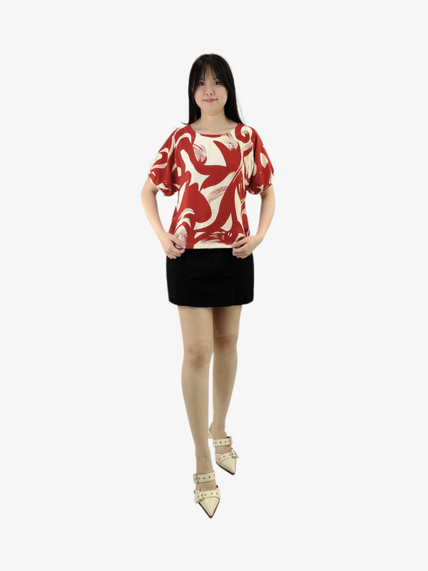 ABBY ART-INSPIRED PRINT BOXY TOP (BS75777)