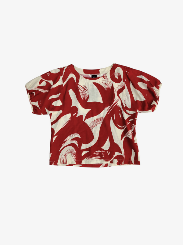 ABBY ART-INSPIRED PRINT BOXY TOP (BS75777)