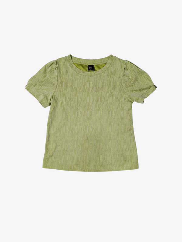 OLLIE TEXTURED PUFF SLEEVE TOP (TS73583)