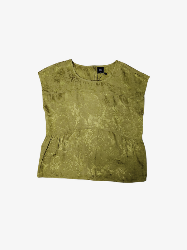 KYAN TEXTURED SLEEVELESS PEPLUM TOP (BC75841)