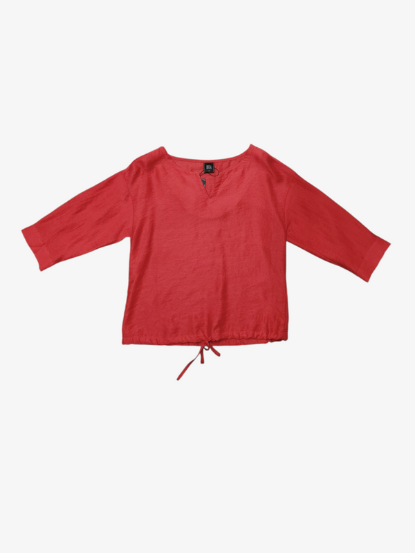 JENNA RELAXED FITNDRAWSTRING LONG SLEEVE TOP (BB75866)