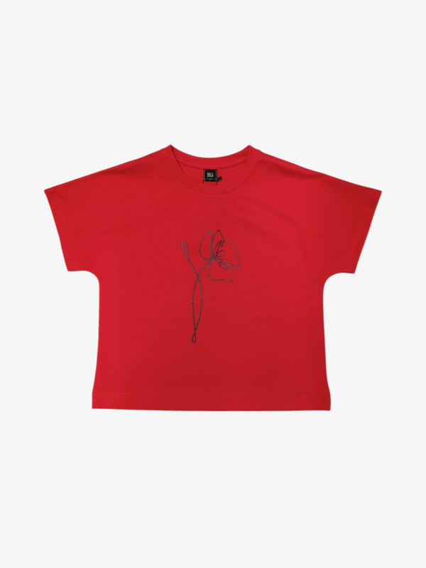 DANA MINIMAL LINE FLORAL TEE (TS47470)