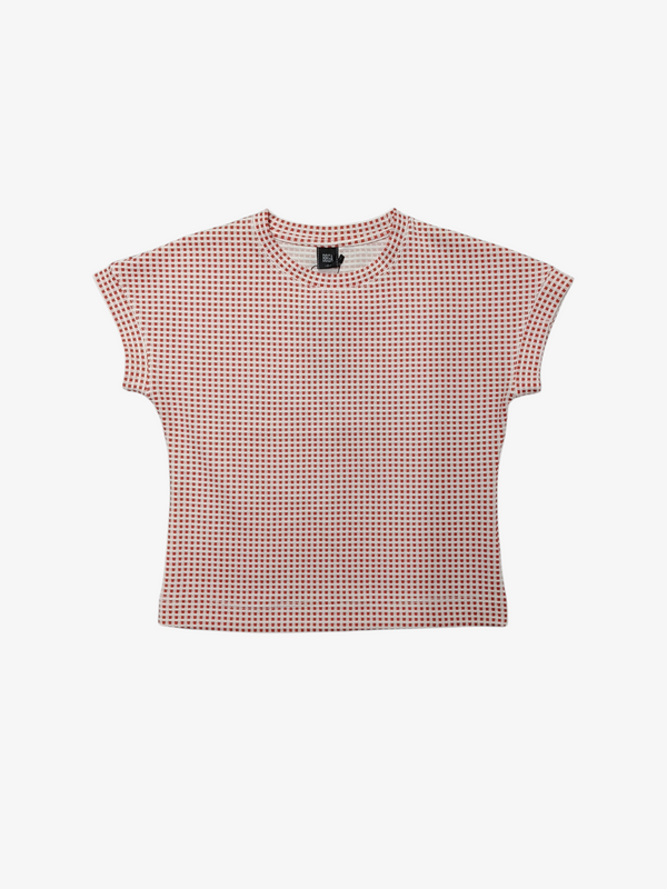 ESME GEOMETRIC CHECK PRINT TOP (TS47496)