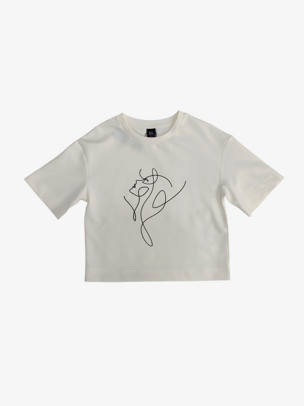 CAROL MINIMAL LINE ART TEE (VB-TB47410)